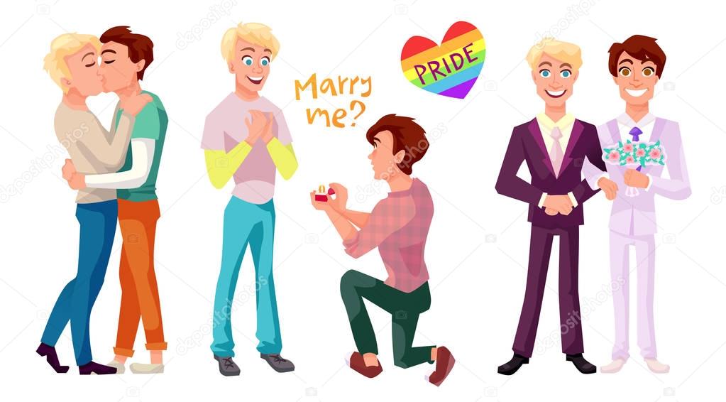 Gay couple set characters