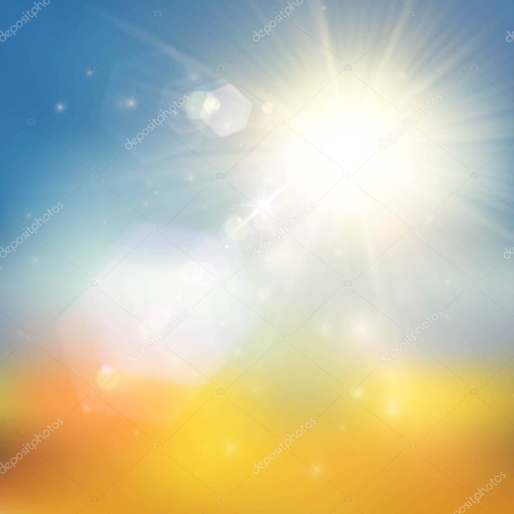 Yellow and blue summer background