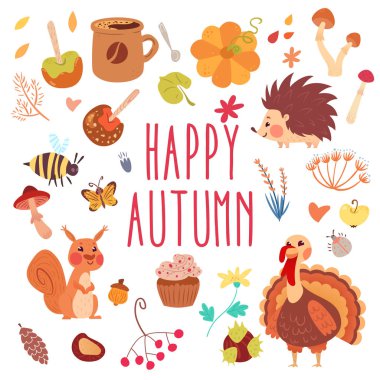 Mutlu sonbahar tatlı seti