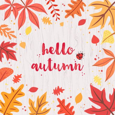 Merhaba sonbahar kartı.