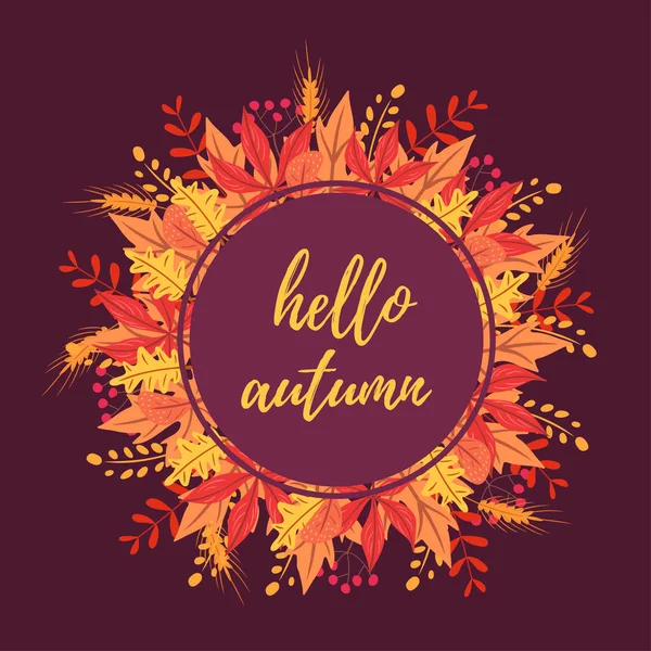 Sonbahar yaprakları buket kompozisyona Merhaba