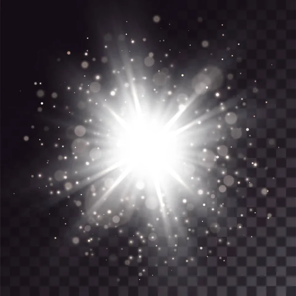 Weiße Explosion mit Lichteffekten — Stockvektor