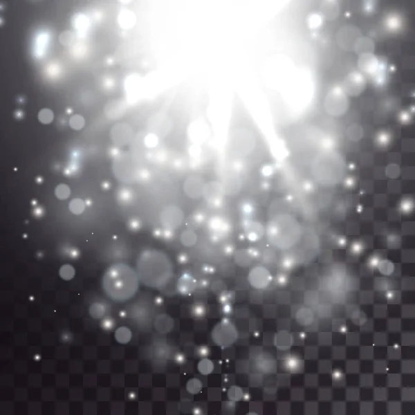 輝く光と粒子効果 — ストックベクタ