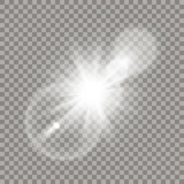 Witte lens flare effect — Stockvector