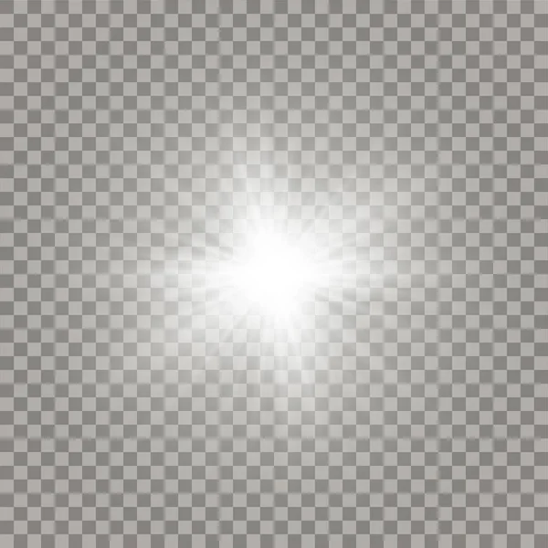 Suave sol brillante blanco — Archivo Imágenes Vectoriales