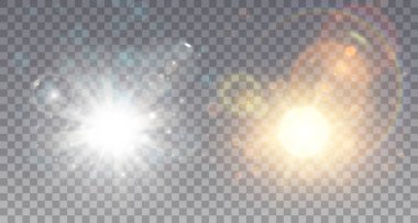 Beyaz ve renkli iki patlayan yıldız