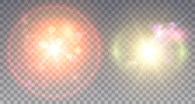 İki renkli lens flare efektleri