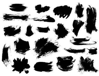 Gür küçük siyah darbeleri kümesi