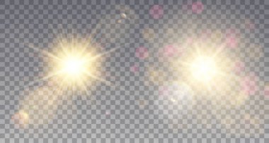 Bokeh ile iki sarı güneş
