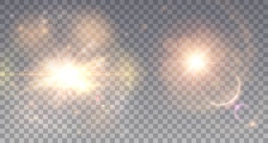 İki renkli lens flare efektleri