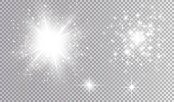 Sparkling light effects set — Stock Vector