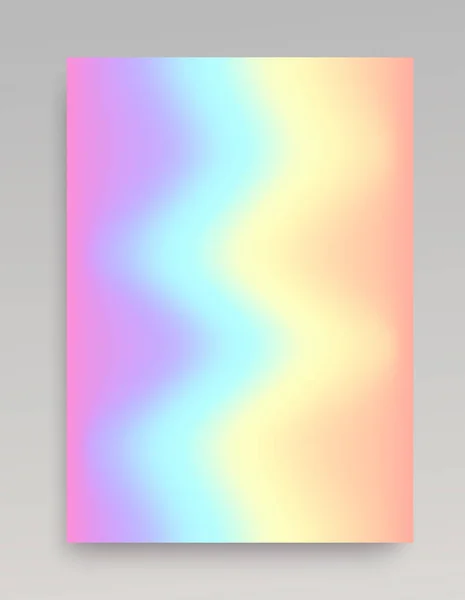 Golvende iriserende gradient achtergrond — Stockvector