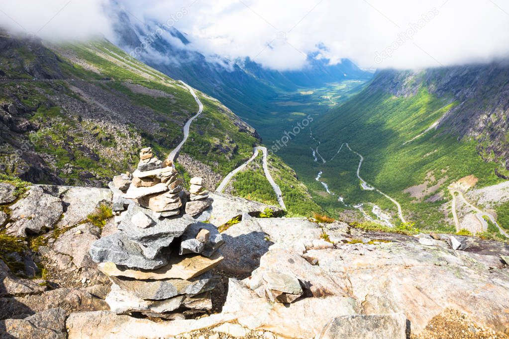 Trollstigen mountain road. Picture during Norway trip. Fantastic landscapes