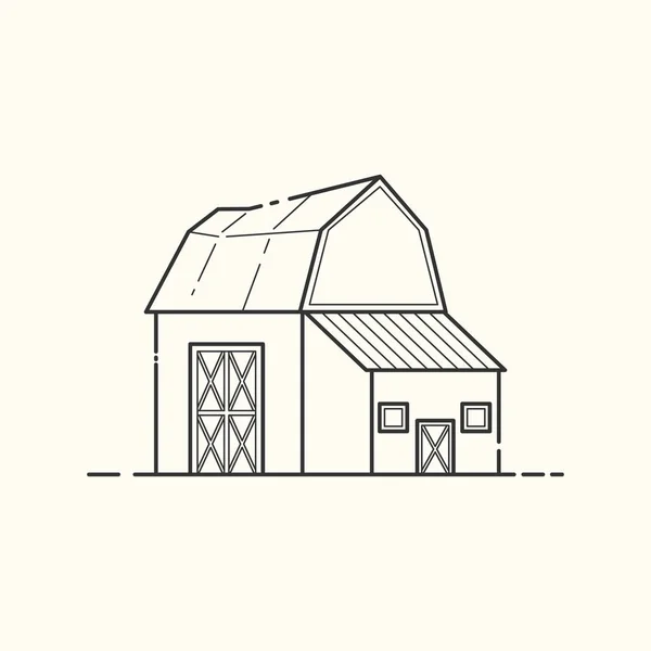 Çiftlik barn kartı — Stok Vektör