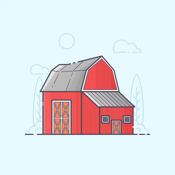 Farm barn card — Stock Vector