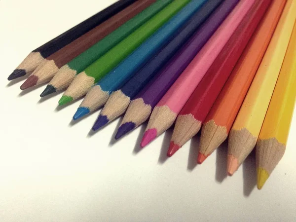 Many Colored pencils — Stock Photo, Image