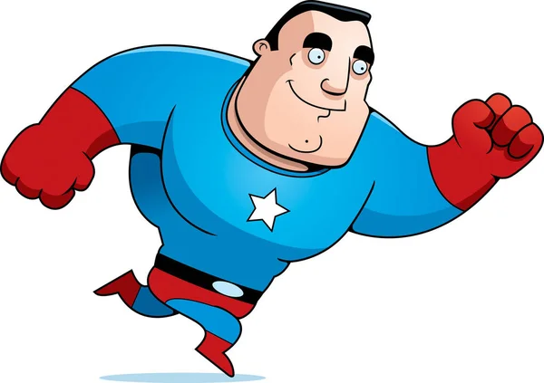 Cartoon superheld Running — Stockvector
