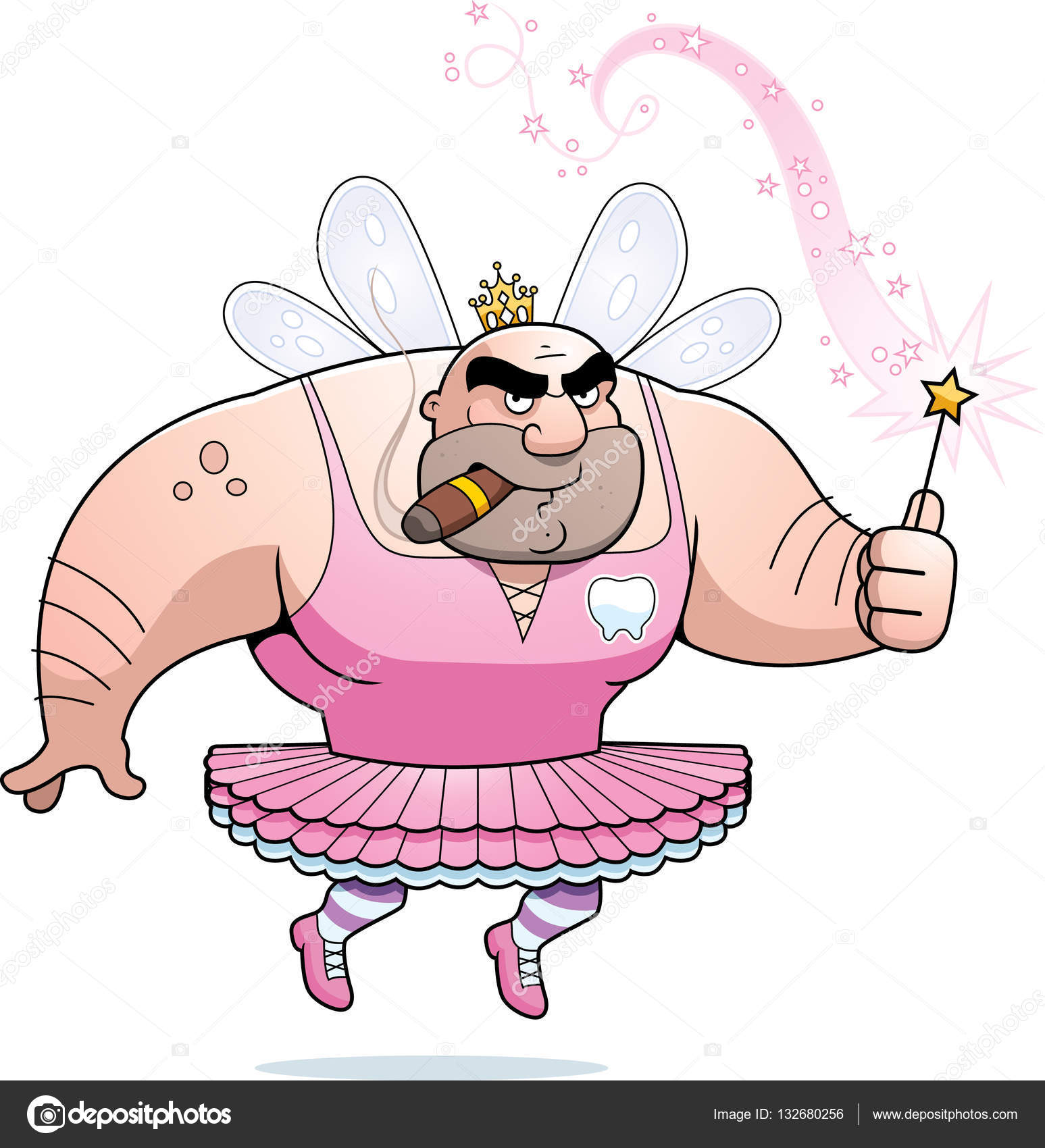 Karikatur Zahnfee Stock-Vektorbild von ©cthoman 132680256, image size:932x1024