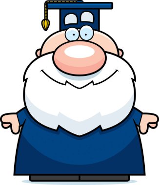 Çizgi film gülümseyen Profesör