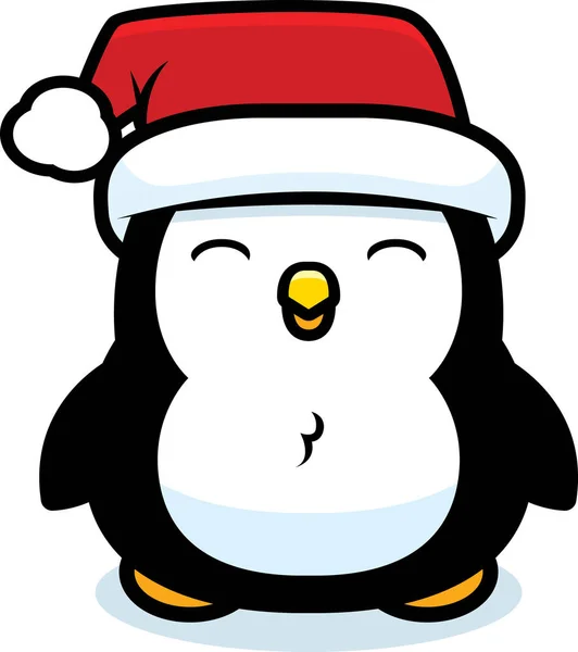 Cartone animato pinguino di Natale — Vettoriale Stock
