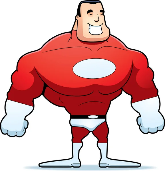 大きなスーパー ヒーローの漫画 — ストックベクタ