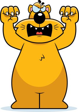 Saldıran karikatür kedi