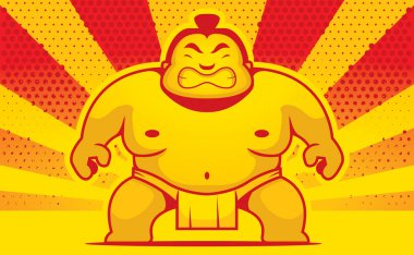 karikatür sumo güreşçisi