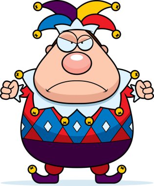 Çizgi film soytarısı öfkeli