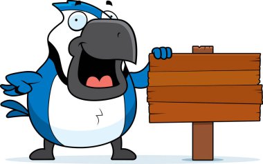 Çizgi film Blue Jay işareti