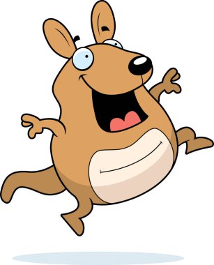 Çizgi film Wallaby atlama