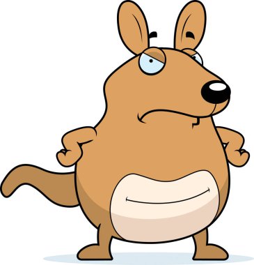 Çizgi film Wallaby kızgın