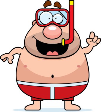 çizgi adam Snorkeling