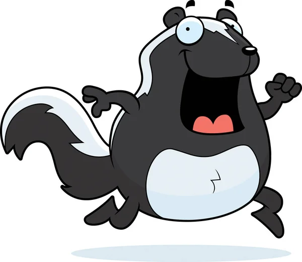 Dibujos animados Skunk Running — Vector de stock