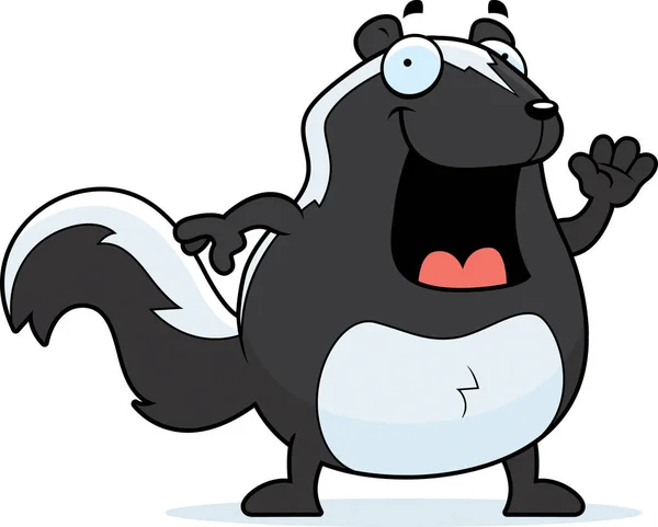 Cartoon Skunk zwaaien — Stockvector