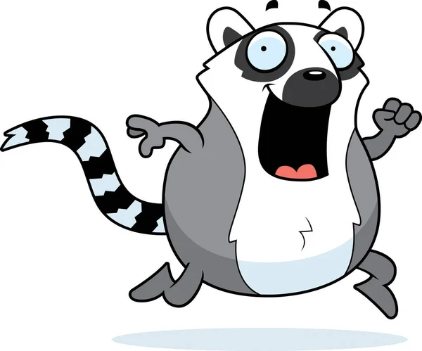 Kreslený Lemur běh — Stockový vektor