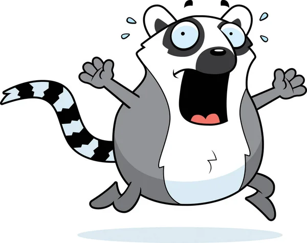 Dibujos animados Lemur Panic — Vector de stock