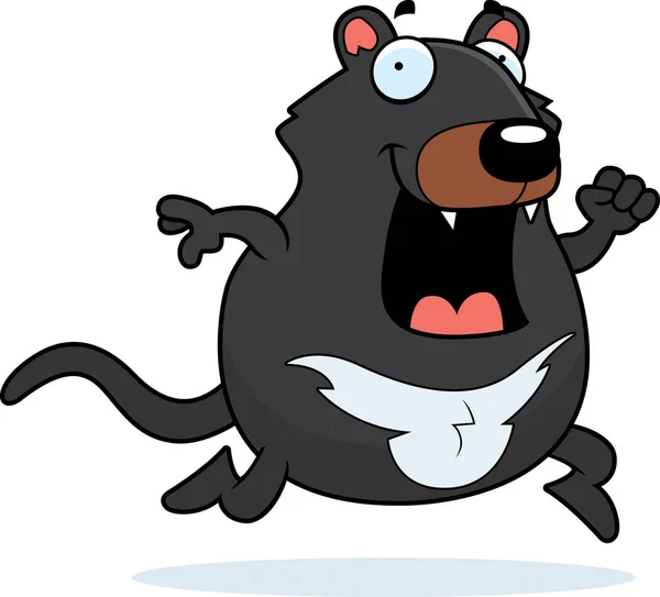 Cartoon Tasmanian Devil Running — Stock Vector