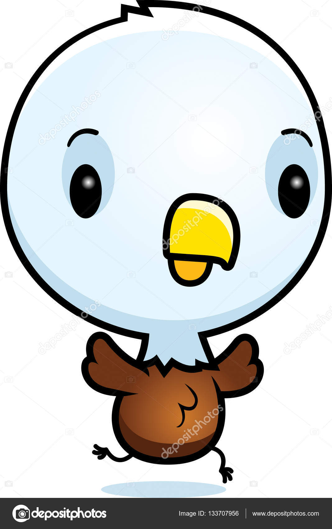 Download Cartoon Baby Eagle Running — Stock Vector © cthoman #133707956