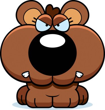 Çizgi film ayı yavrusu kızgın