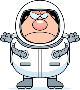 Çizgi film astronot kızgın