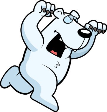 Çizgi film kutup ayısı saldıran