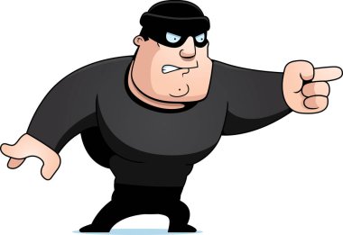 Çizgi film hırsız kızgın