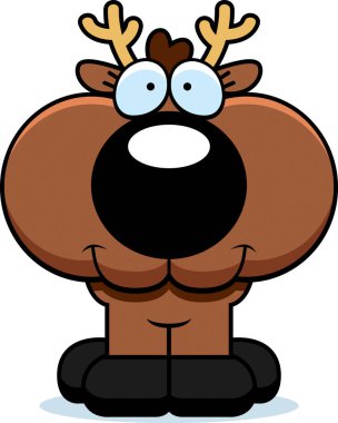 Gülümseyen karikatür geyik