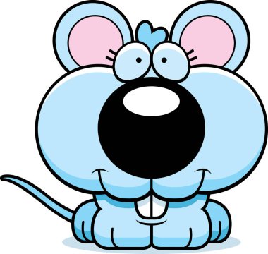 Çizgi film fare gülümseyen