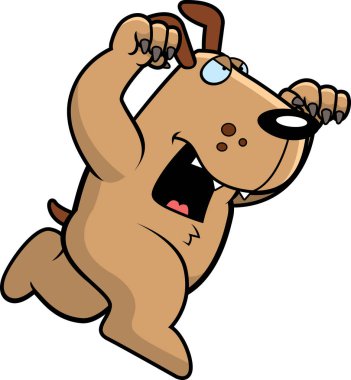Saldıran karikatür köpek