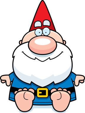Çizgi film Gnome oturma