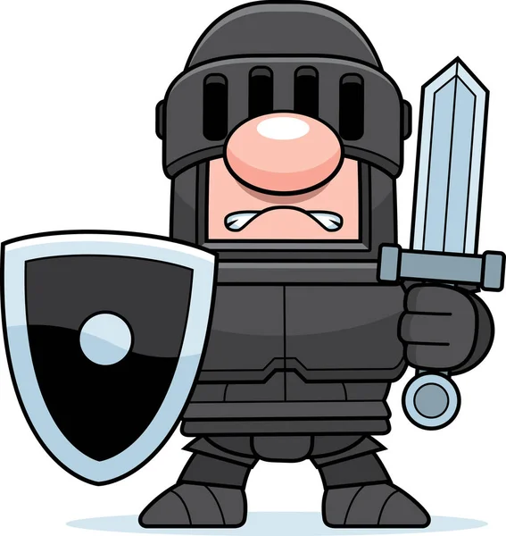 Cartoon Black Knight — Stock Vector