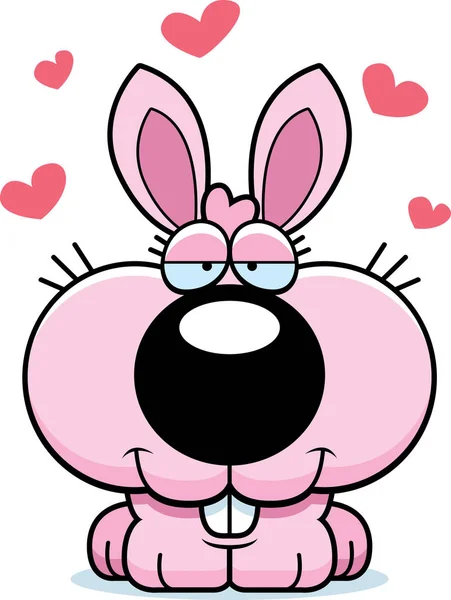 Cartoon Bunny Love - Stok Vektor