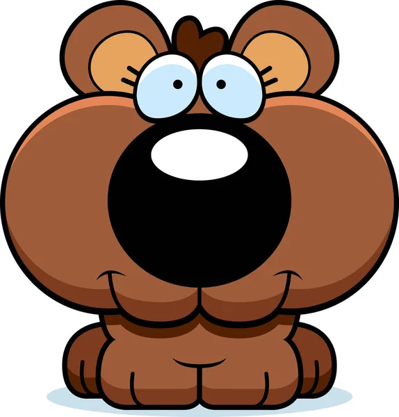 Cartoon Bear Cub Sorridente — Vettoriale Stock