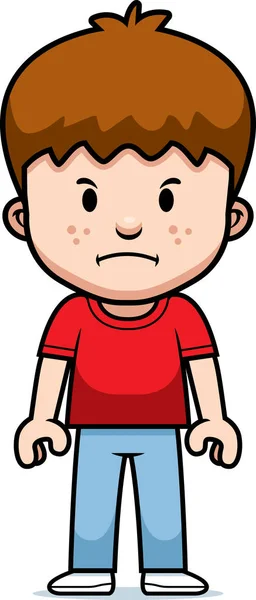 Cartoon Boy Mad — Stock Vector